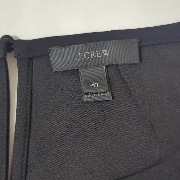NWOTs J Crew Tiered Bell Sleeve Top Black Crepe Size 4T Spring 2025 - Picture 15 of 16